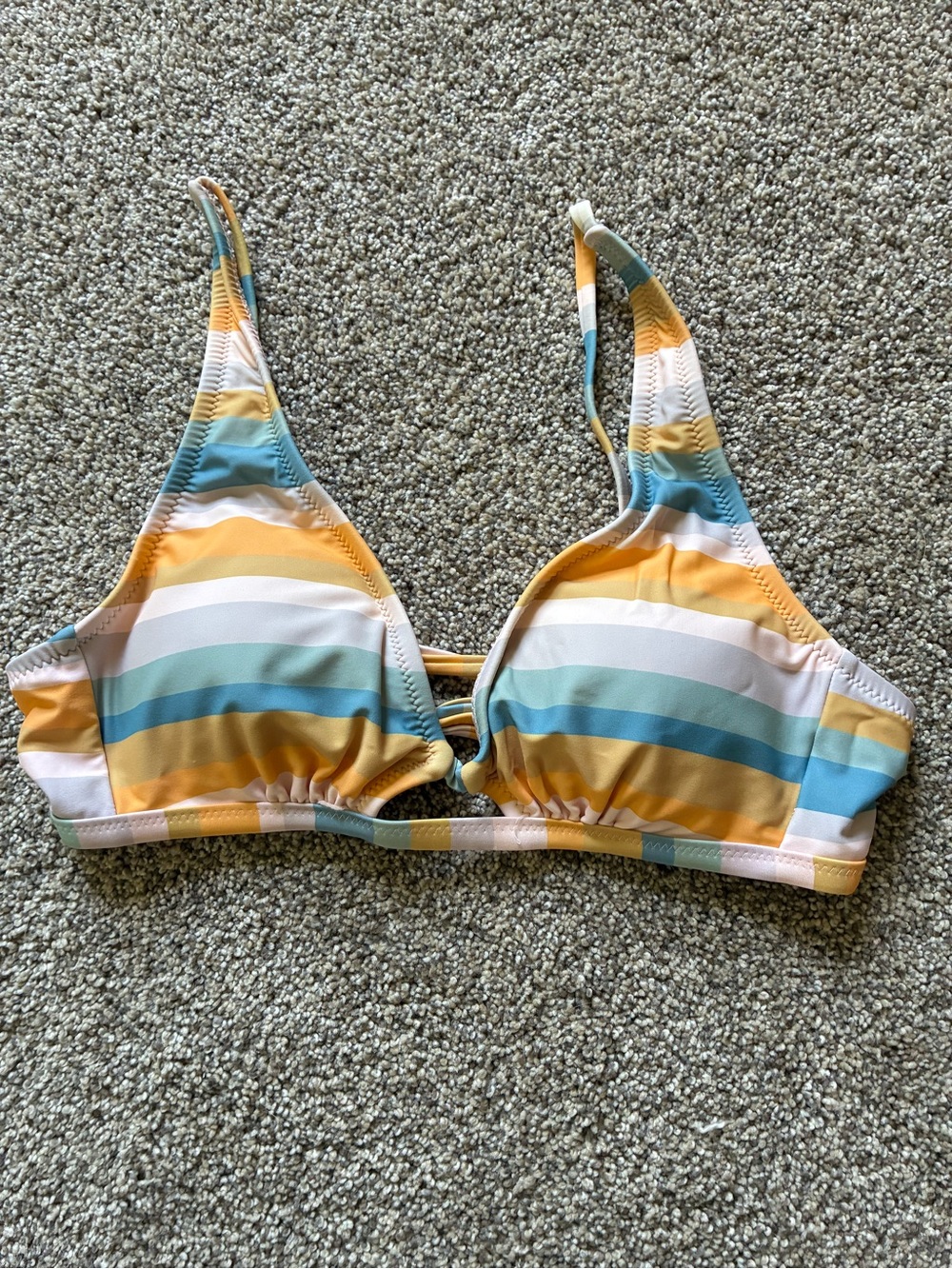 Striped swimsuit top